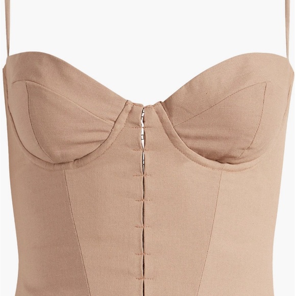 MISTRESS ROCKS COTTON AND LINEN CORSET TOP 🤎 - Picture 3 of 3